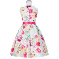 Grace Karin niños niñas patrón floral sin mangas de cuello redondo vestido de fiesta de 2 años de edad vestido Grl vestir CL008997-1